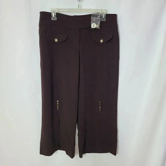 ♥BEBE wide leg cropped pants - Picture 1 of 8